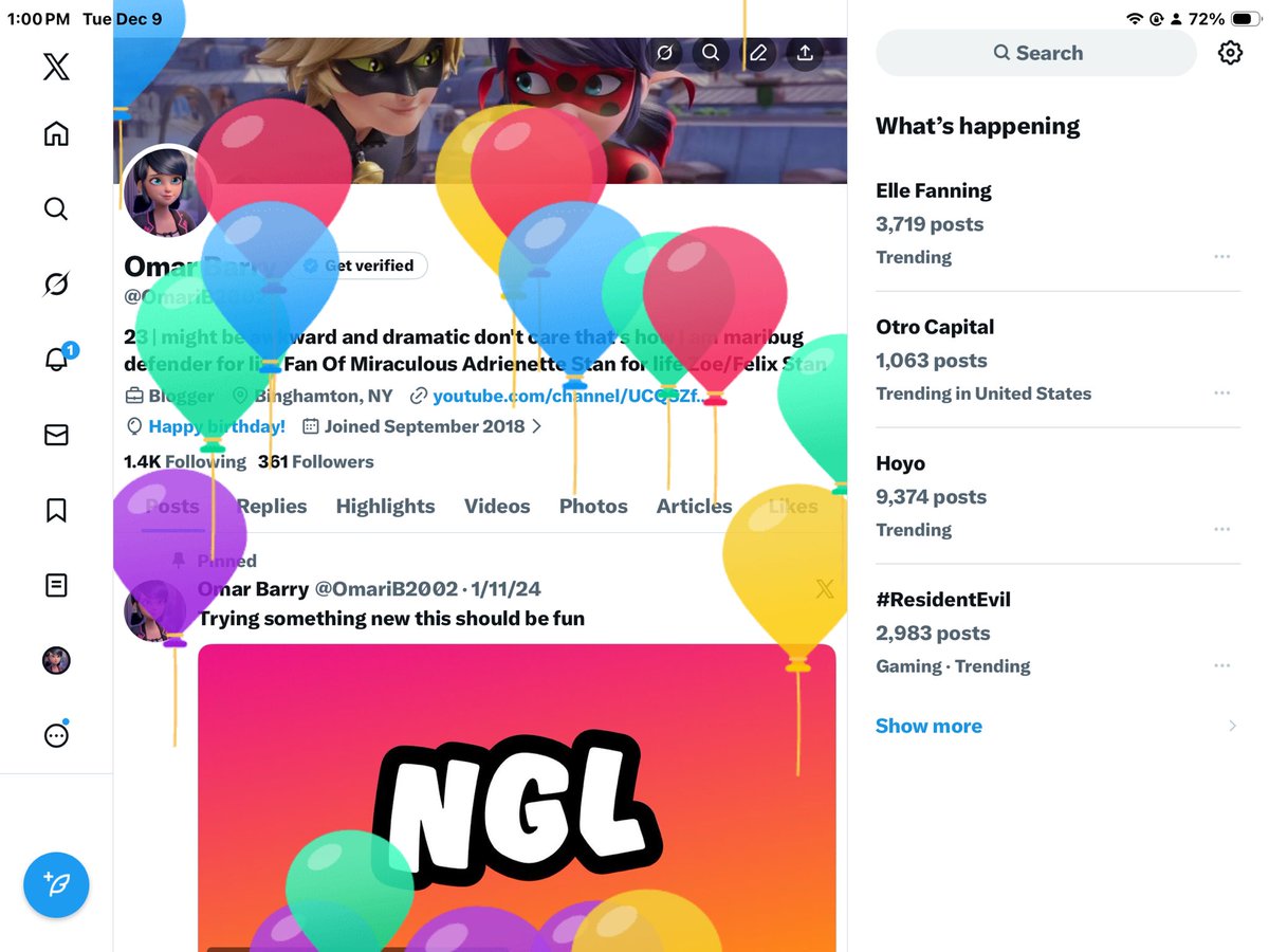 OmariB2002's tweet image. The balloons has arrived it’s my birthday 🎉🎂🥳 #Birthday #Sagittarius #Chapter23