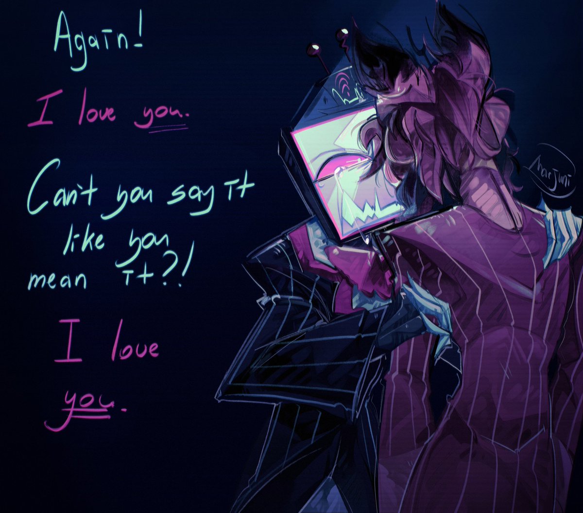 NaroJunipo's tweet photo. Say it like you mean it
#Radiostatic #HazbinHotel https://t.co/aSpP8TKf6U