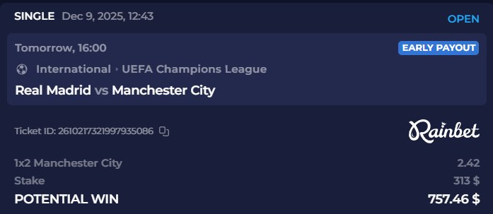 This is definitely a tough game, but I know City will deliver