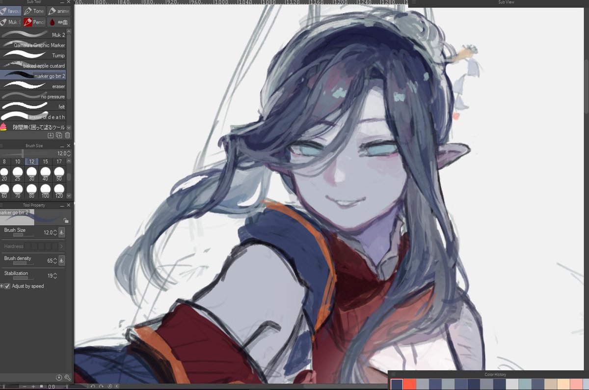 arknights style study (???) idk too lazy to finish
