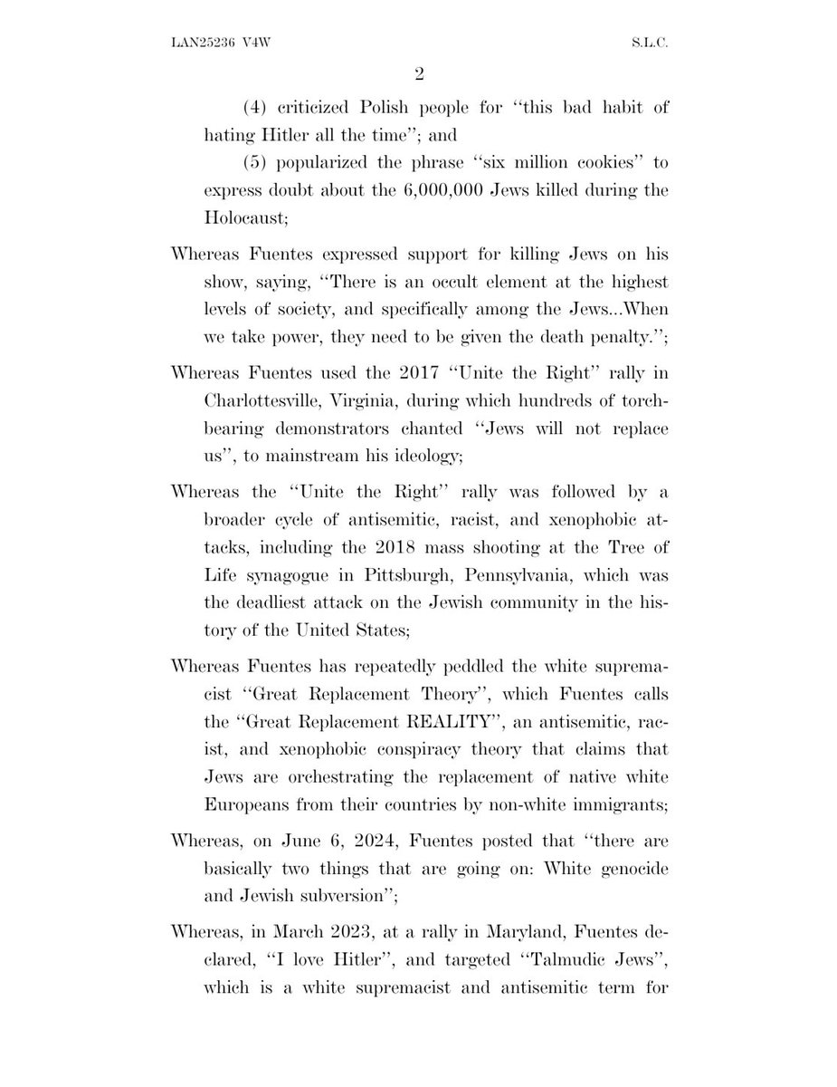 AFpost's tweet image. Senator Chuck Schumer has introduced a resolution to formally condemn Nick Fuentes for questioning the Holocaust, noting the inauspicious influence of “organized Jewry,” praising Hitler as “awesome,” advocating for the imprisonment of criminal Blacks, and hosting “Hitler Friday.”…