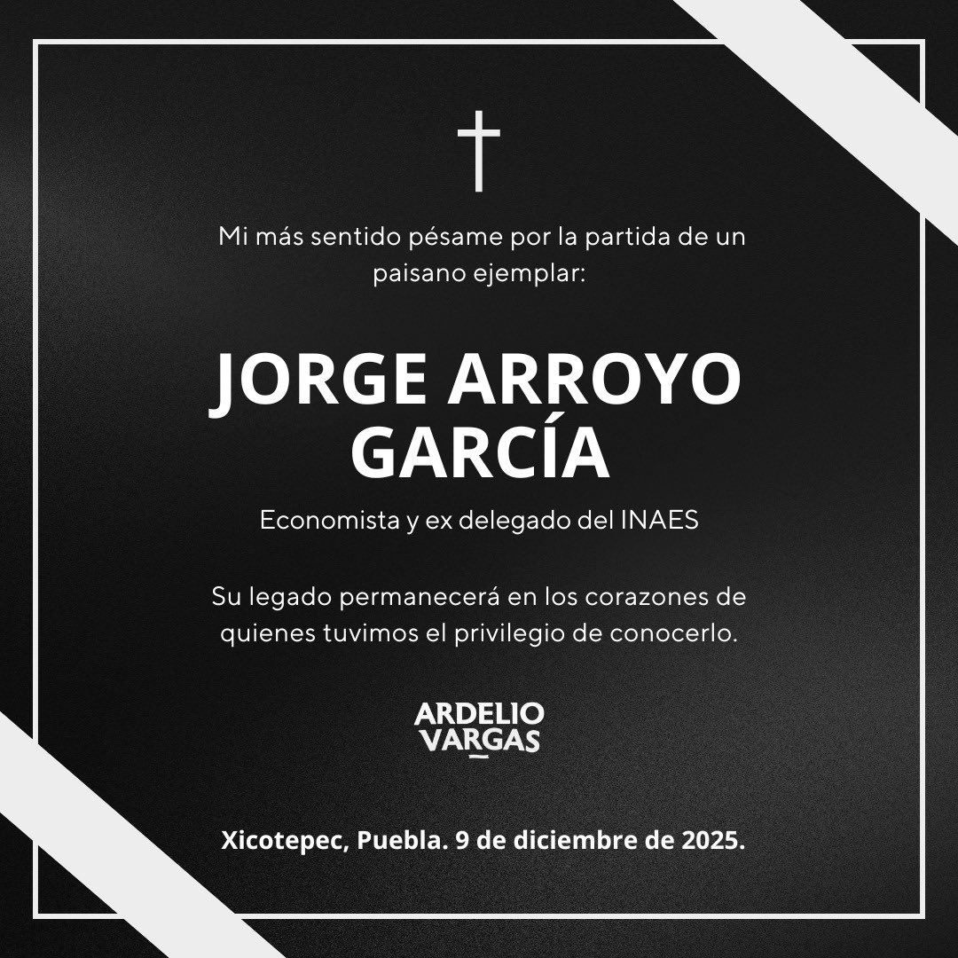 Acompaño con afecto a la familia y seres queridos de nuestro estimado Jorge Arroyo García 🫂.

Su huella profesional y humana seguirá inspirando a nuestra comunidad ☝️.

DEP 🕊️.