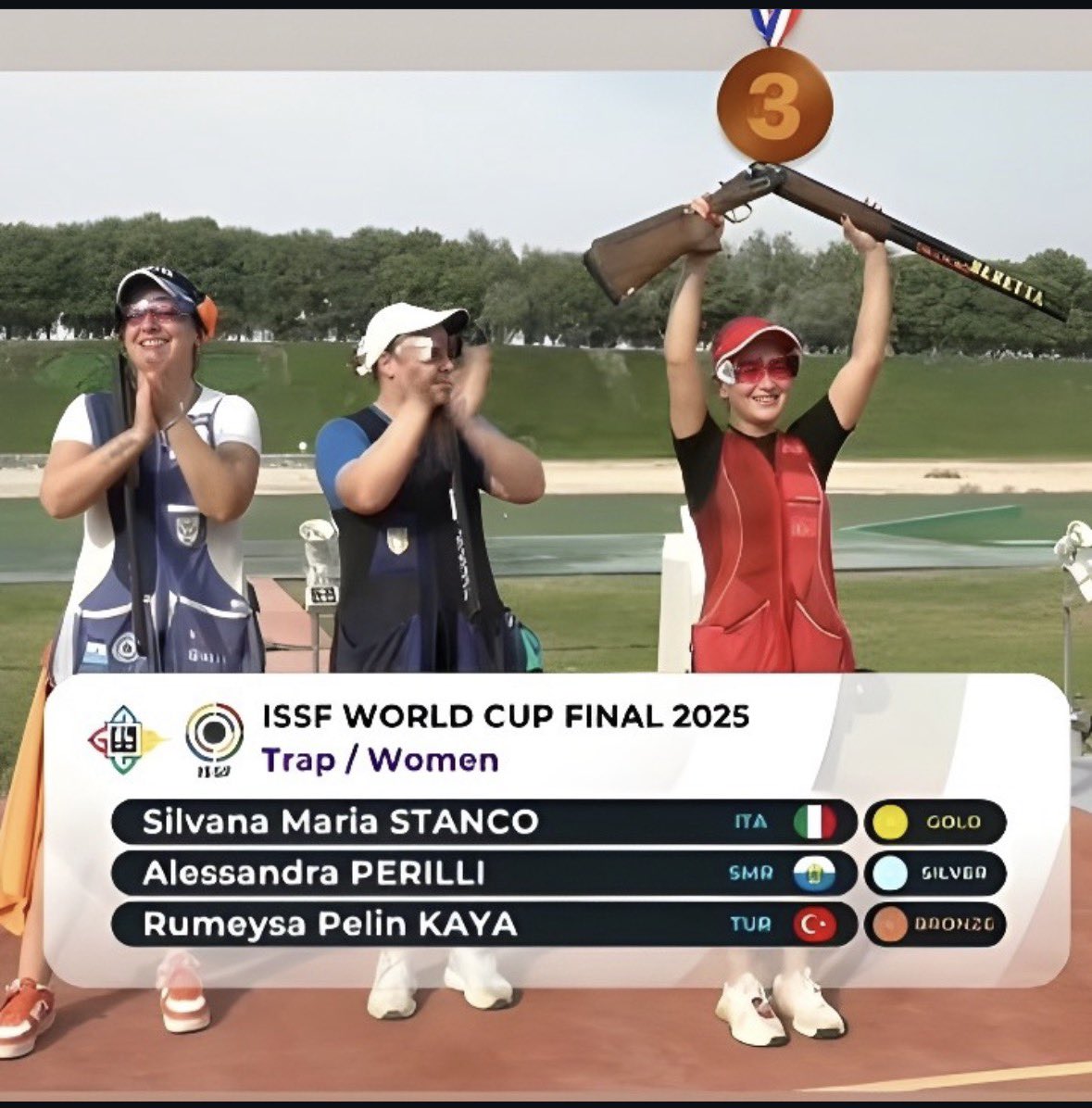 KocaeliTOHM's tweet photo. 4-9 Aralık 2025 tarihleri arasında Katar Doha’da yapılan ISSF Tüm Dallar Dünya Kupası Finalinde ülkemizi temsil eden İlimiz Olimpik Havuz sporcusu Rümeysa Pelin KAYA Trap Kadınlar Finalinde Bronz Madalyanın sahibi olmuştur.🥉

Sporcumuzu ve emeği geçen herkesi tebrik ederiz🇹🇷👏🏻 https://t.co/fhaPBJhupf