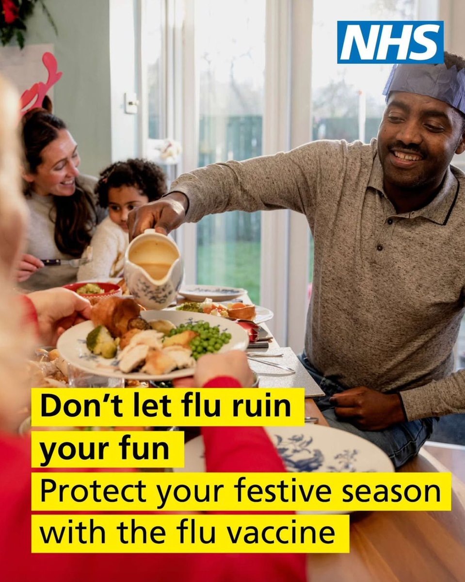 Flu can be serious for those at higher risk—like young children, older adults, and people with long-term conditions.

Help keep your Christmas on track with the free NHS flu vaccine, available across Greenwich.

Search 'Greenwich NHS flu vaccine' for local pharmacy and GP info.