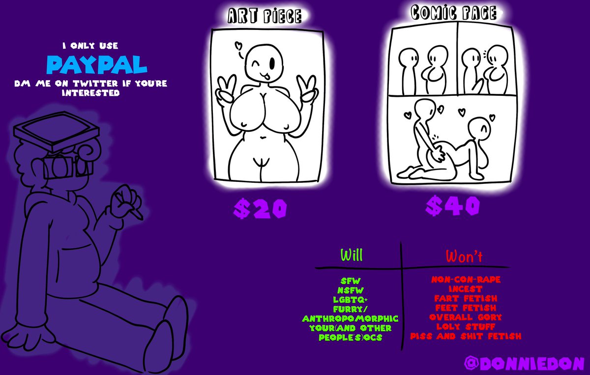 New commission sheet 
(Had to fix a typo)