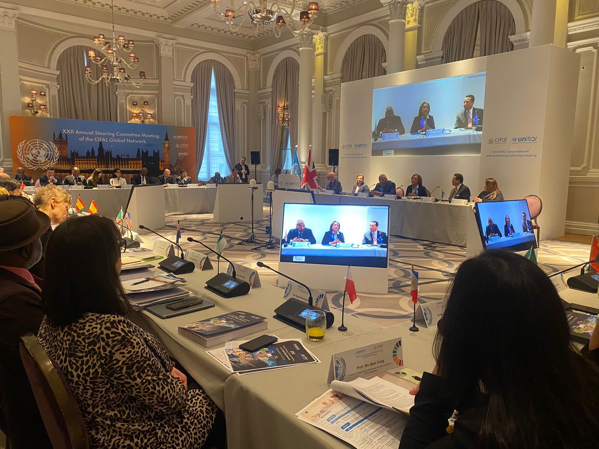 Today marked the official opening of the XXII Annual Steering Committee Meeting of the CIFAL Global Network.

This year’s gathering is being held in London, hosted by CIFAL London, GEDU Global Education as the host institution, and <a href="/UNITAR/">UNITAR</a>.

#CGN #XXIICGN #AnnualMeeting