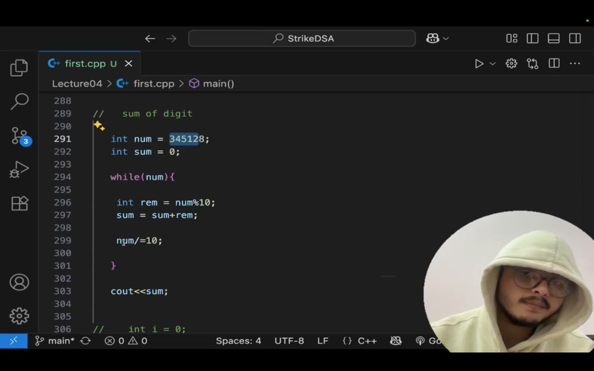 Shuuuuubham07's tweet image. Hare Krishna 🙏🏼 
🚀 Day 4 of Strike journey (DSA with C++)
🔍 Learned pattern printing, solved questions to build logic, and covered while loops.
⚡ Concepts getting clearer step-by-step.
#DSA #CPlusPlus #CodingJourney #LearningInPublic #100DaysOfCode #CoderArmy
