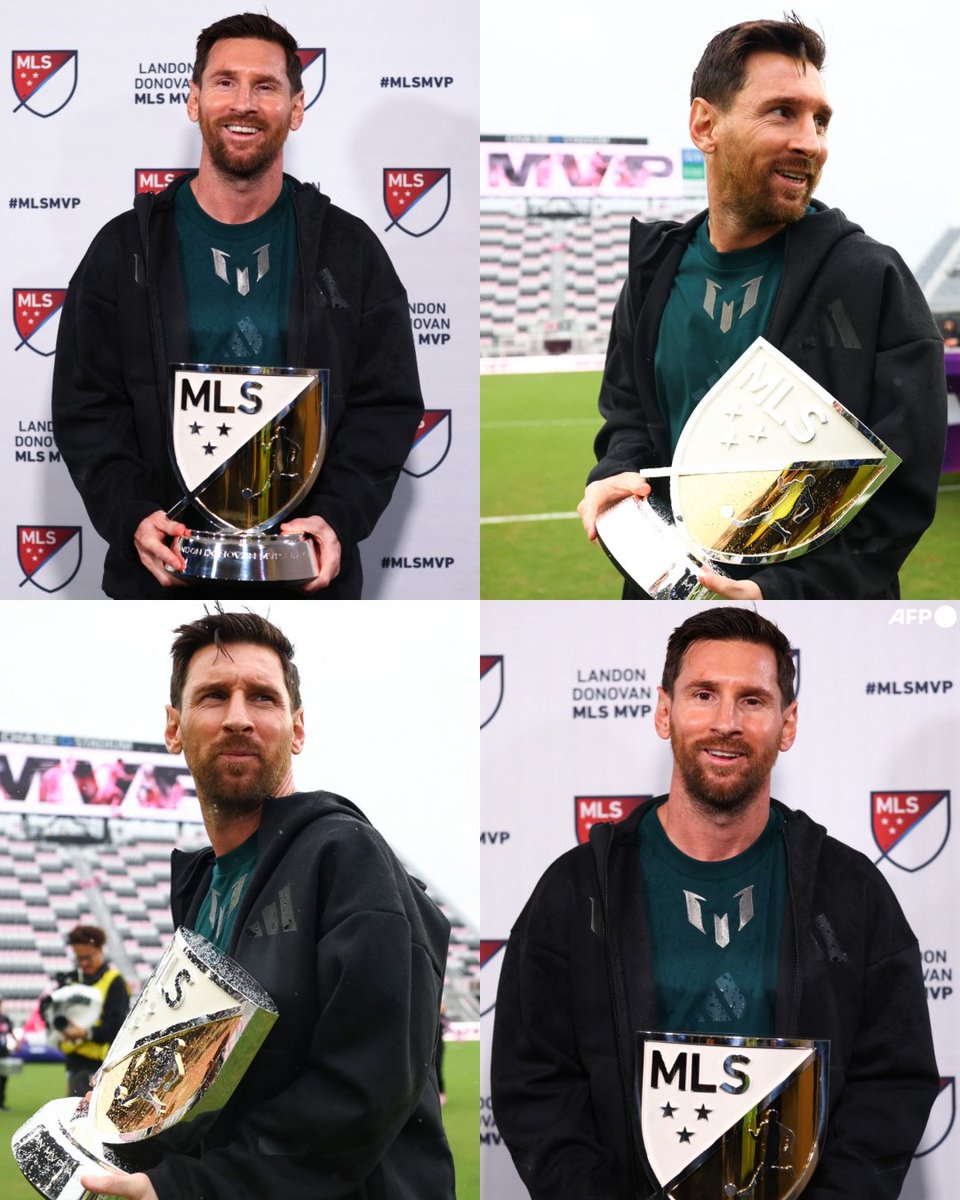 InvictosSomos's tweet photo. ¡¡HISTORIA PURA!! Lionel Messi se convirtió en el PRIMER FUTBOLISTA EN TODA LA HISTORIA que gana el MVP de la MLS en temporadas consecutivas. El mejor jugador de la Liga de Estados Unidos en 2024 y, ahora, el mejor jugador de la Liga de Estados Unidos en 2025. Nada, absolutamente nada, que discutir. Con 38 años de edad, el GOAT cerró la TEMPORADA PERFECTA en el campeonato estadounidense. Bota de Oro, MVP, líder de asistencias y campeonato con el Inter Miami. COSAS DEL MEJOR DE TODOS LOS TIEMPOS.