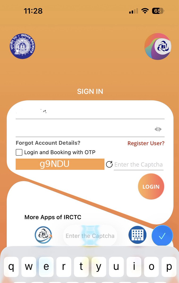 Downloaded the IRCTC app. The captchas are wild😂