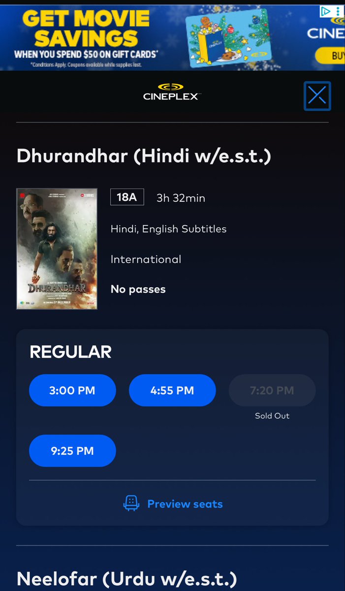 4u2Abbi's tweet photo. Omg a show for #Dhurandhar in Brampton today is sold out (I have never seen this for a Bollywood movie here)………Punjabis
are here to support you @RanveerOfficial 😁 https://t.co/ZVQ2BSZp6F