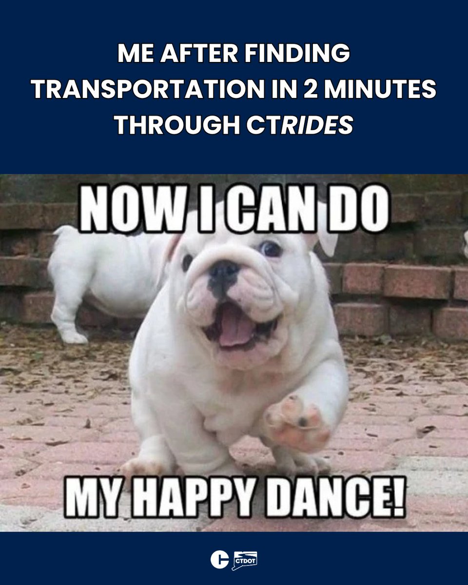 CTDOTOfficial's tweet image. 💃💃With the CTrides app you can plan any trip using the bus, biking, walking, or rideshare! And your trip gets recorded so you can see stats like how much gas and money you saved. #CTDOT #CTrides #Rideshare #Transportation