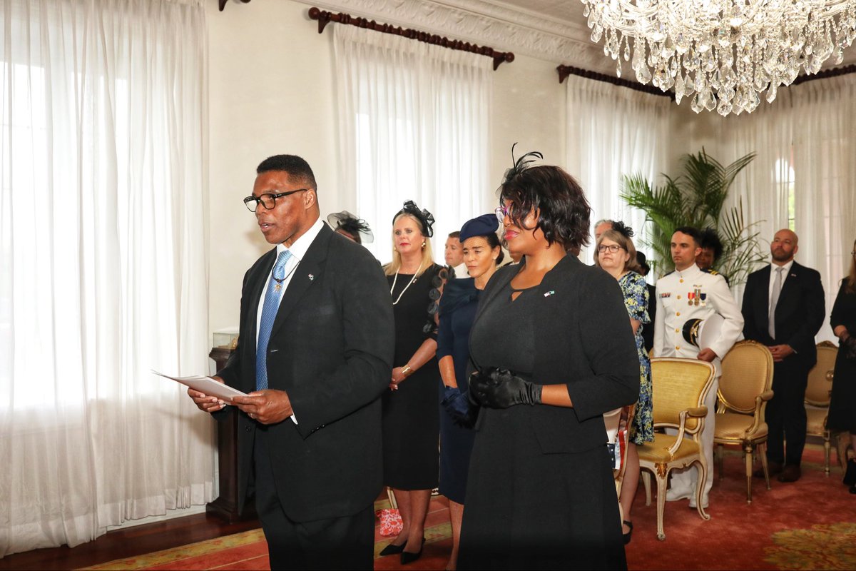 USEmbassyNassau's tweet image. “I am deeply committed to advancing the extraordinary partnership between the United States and The Bahamas. Together, we will work to ensure a safe, prosperous, and stronger future for our citizens and for the region.”- Ambassador Herschel Walker as he presented his letter of…