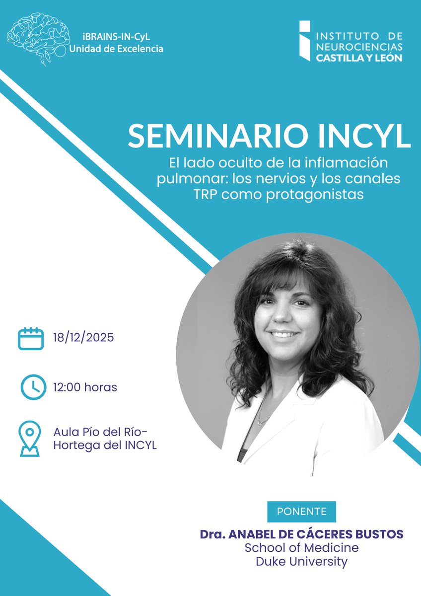 Próximo🗓 18 de diciembre de 2025 ⏰ 12:00 h 📍 Aula Pío del Río-Hortega, INCYL, Salamanca <a href="/AnabelDecabu/">Anabel Caceres</a> nos contará el lado oculto de la inflamación pulmonar. <a href="/neurousal/">Equipo de Investigación en Neurorrehabilitación</a> <a href="/Incyl_Usal/">INCYL</a>