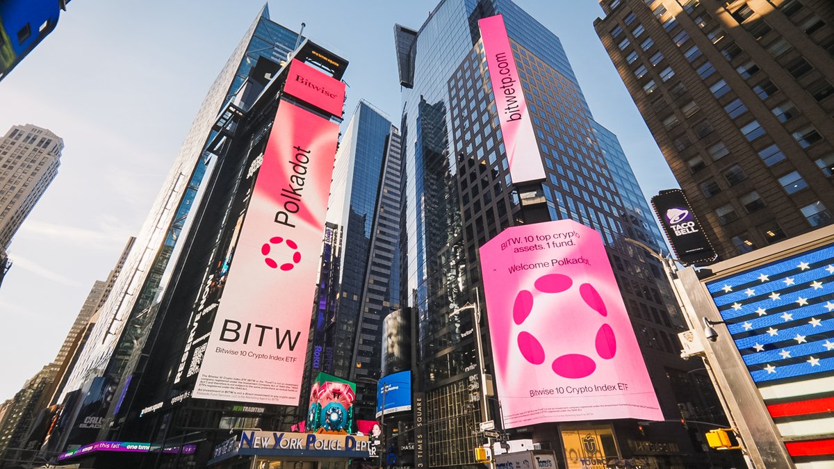 BitwiseInvest's tweet image. Polkadot. Driving the next generation of cross-chain innovation.

Now in the Bitwise 10 Crypto Index ETF (NYSE: BITW).