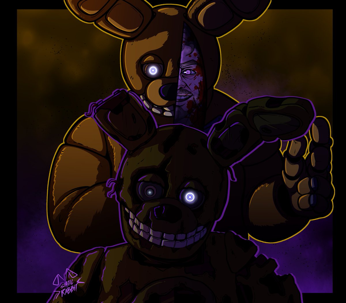 Little art of William, Im bummed with the sequal, wished the script was done better, That Cold Opening THOUGH! was the best part. The Withereds were wasted. and so was Skeet's Character. #fnaf2 #fnaffanart #Springtrap #MatthewLillard #FNAF