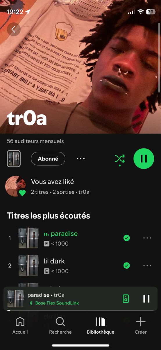 En fait je représente minimum 15 % des écoutes du son ptdrr