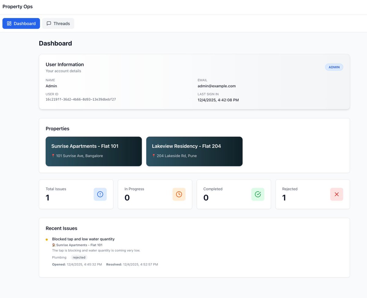 rsehgal_iitr's tweet image. 🚀 Built an AI-powered Property Management System: AI triage, auto-scheduling, HITL approvals, and real-time events using Next.js, Nest.js, Supabase + Postgres.

Demo: lnkd.in/ge6q5dMs
Code: lnkd.in/gguXY7aA
#AI #FullStack #NextJS #Supabase  #agents #aiagent #React