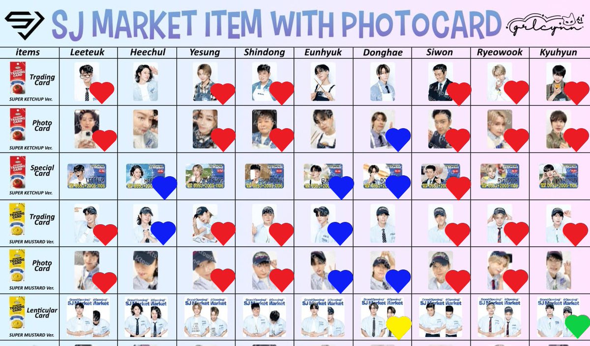 Super Junior トレカ SJ market 譲：画像❤️/💚 求：画像