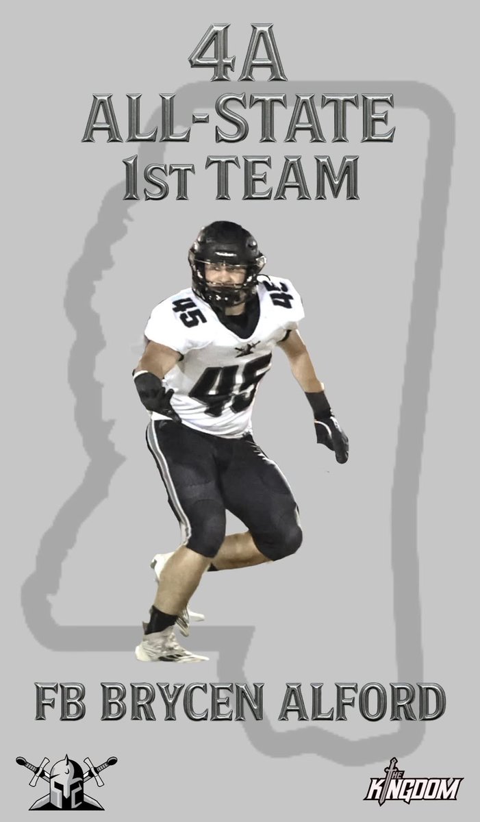 Congratulations to Brycen Alford and Travion Mosley on being selected to the MAC Class 4A All-State team! Since 205, the Knights have had 29 All-State selections. #WOE #TheKingdom