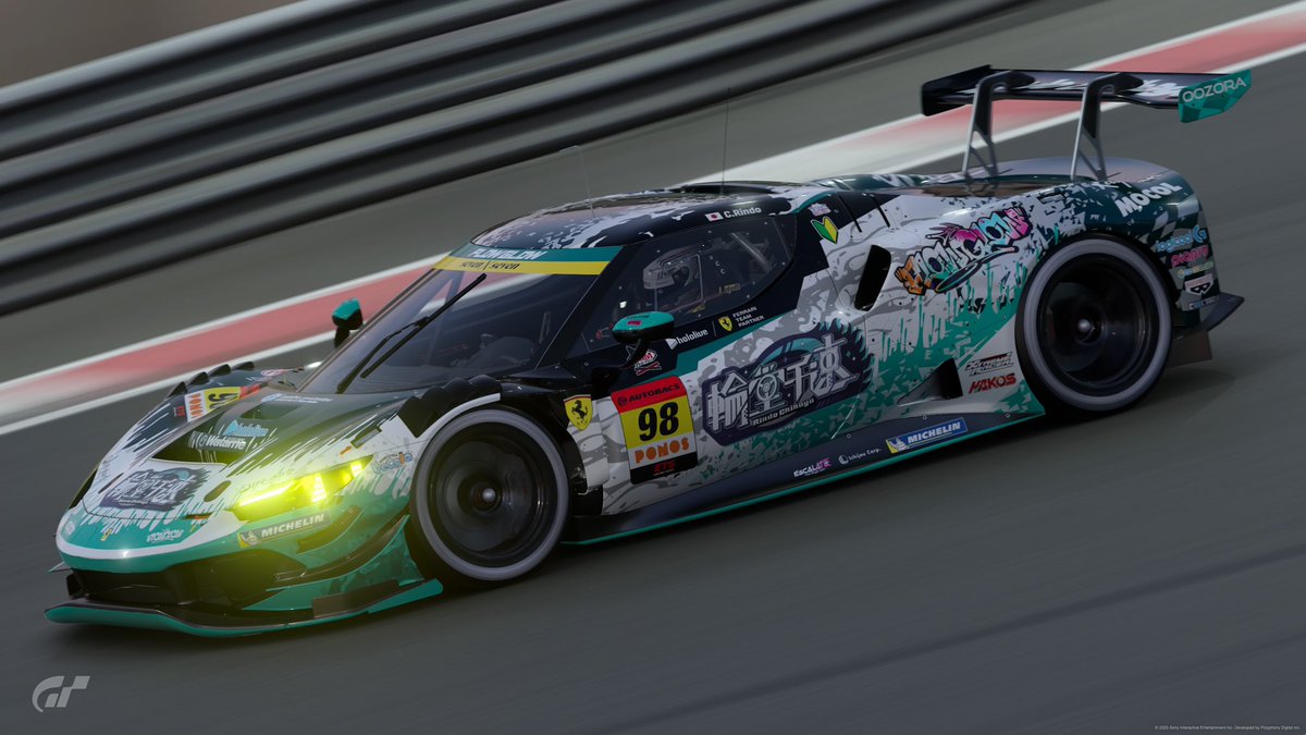 ちなみに千速ちゃんの296 GT3は別verもあり、 千速ちゃんのロゴのみと
