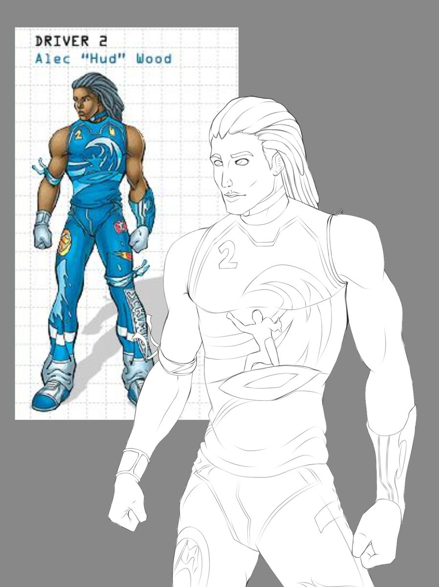alejandroasblog's tweet photo. The sketch of Alec Wood is ready, who other pilot should I draw? 
#HotWheels #WorldRace #Highway35 https://t.co/mynJ9SAAw2