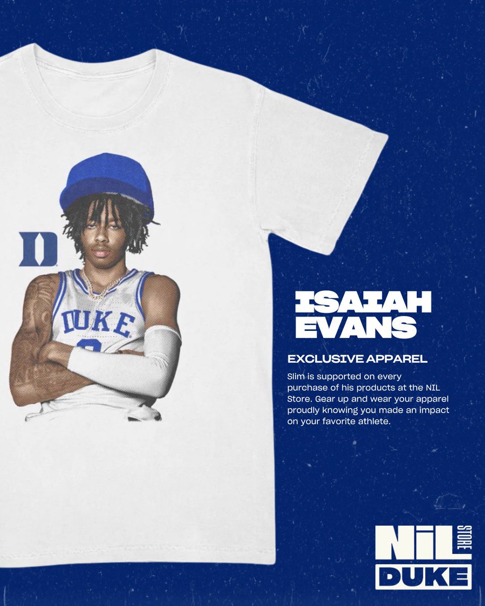DukeNILStore's tweet image. Had to feature our clutch king Slim again👑

Keep supporting him through the NIL store🤭

Shop now: nil.store/duke/duke-isai…