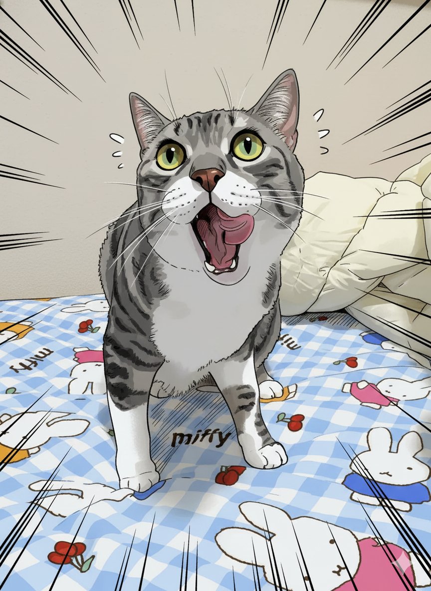 ピノちゃん漫画風に😸

#ピノちゃん🩷🌈パルムちゃん🩷🩷
#ピノちゃん