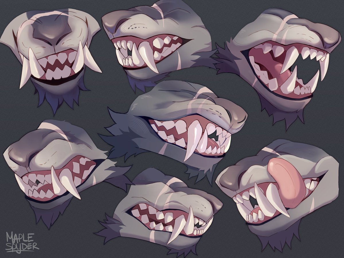 Maplespyder's tweet image. lots and lots of TEETH