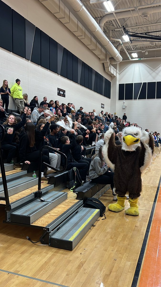 NOMS Girls basketball has a full house tonight!  GO EAGLES 🏀🦅