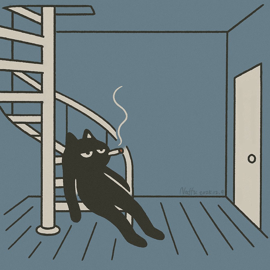 NaffuCat's tweet photo. First step’s enough. This isn’t me stopping. Didn’t wanna go upstairs anyway. https://t.co/rSyuOYmf15