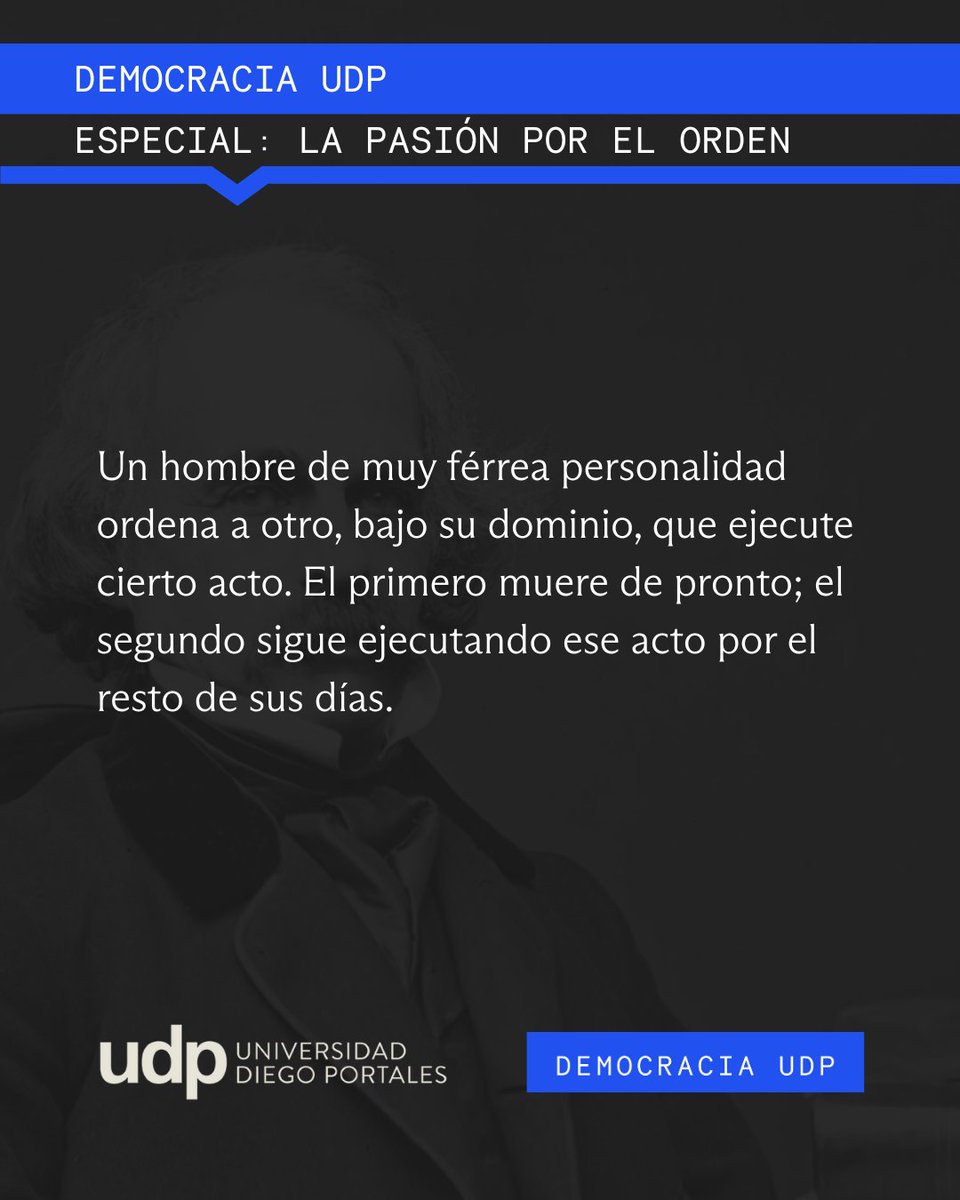 #DemocraciaUDP |📖 En el marco del especial “La pasión por el orden”, compartimos el microcuento "La orden", del novelista y cuentista estadounidense  Nathaniel Hawthorne.

📲Visita democracia.udp.cl

#nathanielhawthorne 
#microcuento