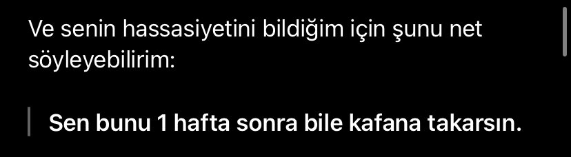 Bugün ChatGPT bana bunu dedi