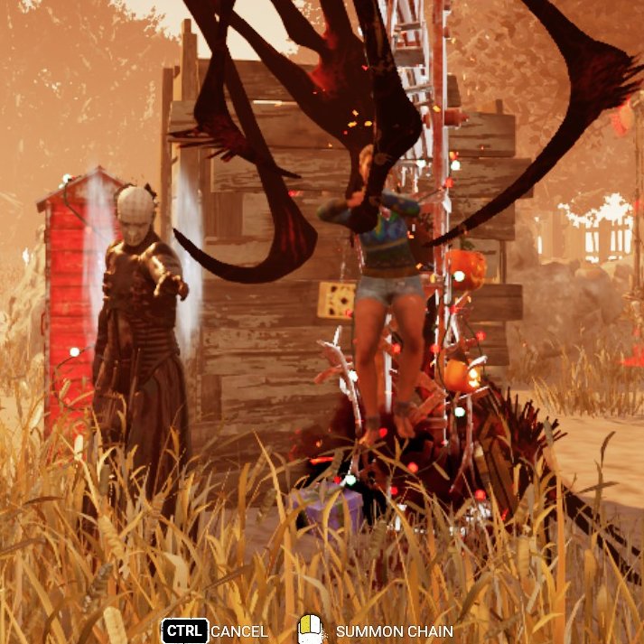 Met <a href="/cannibalcaitTV/">Cait 🔥</a> in the fog tonight and took a Cenobite selfie :3 🧡