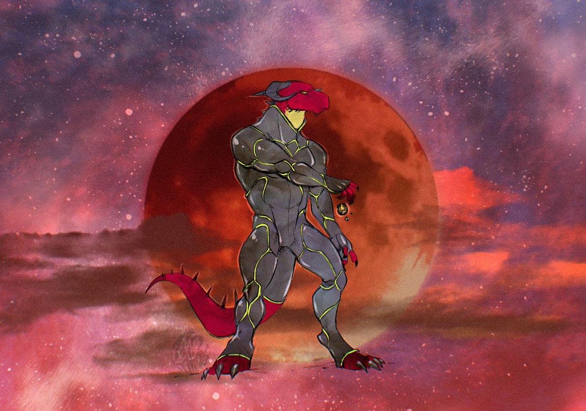 doodle of akary with a tech skinsuit or whatever??