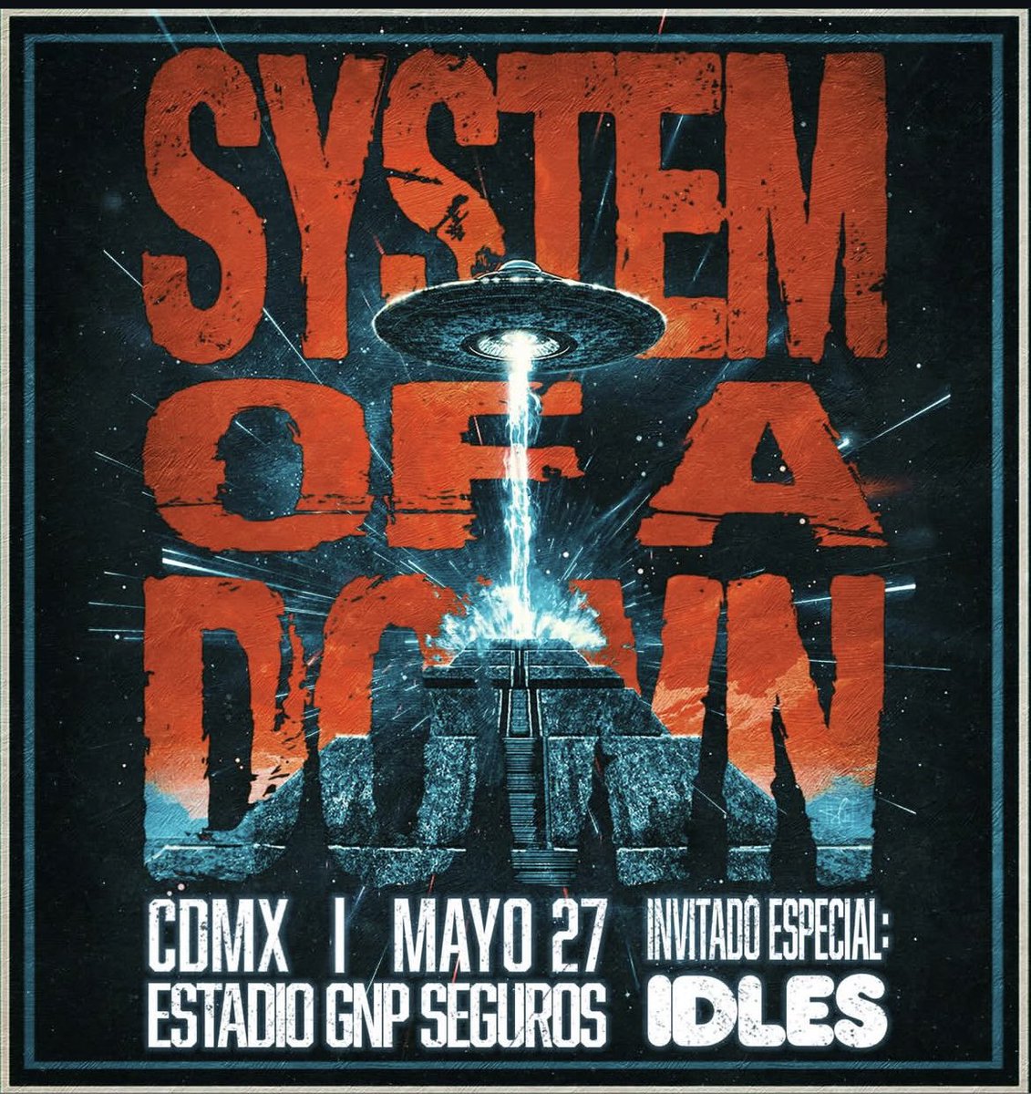 RojoWargo's tweet image. Los anuncios y los Conciertos no dejan de salir con la noticia de que @systemofadown regresa a México al @EstadioGNP para el 27 de Mayo del 2026 acompañados de @idlesband 

#ArfArf @rosete_ros @Reactor105 #OpenThePit @ocesa_rock