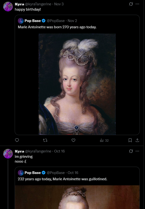 Marie Antoinette fanpage apparently