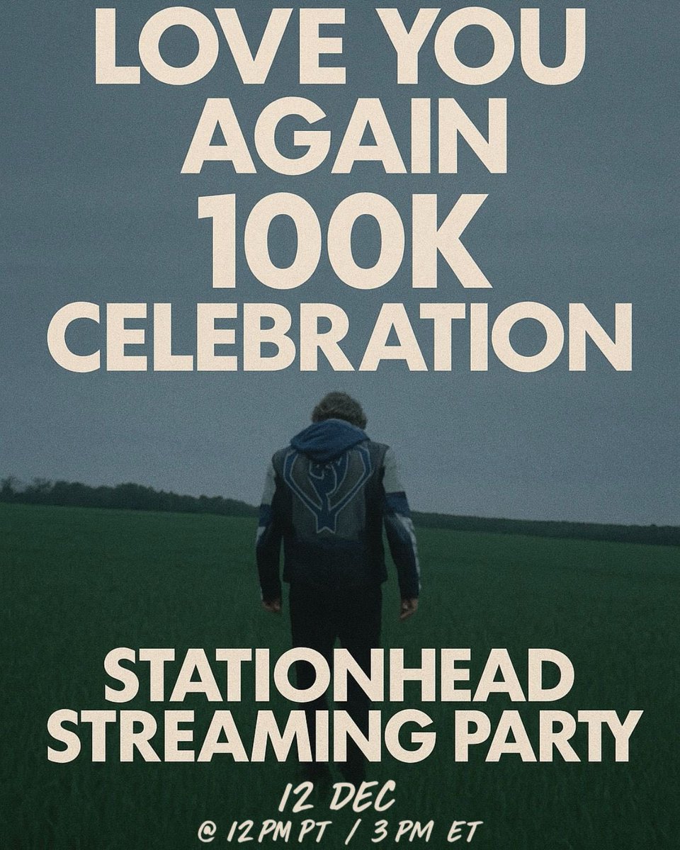 Join us this Friday at 12:00pm PT / 3:00pm ET on <a href="/STATIONHEAD/">STATIONHEAD</a> to celebrate 100K on Love You Again! And trust us… you won’t want to miss this streaming party 👀💘