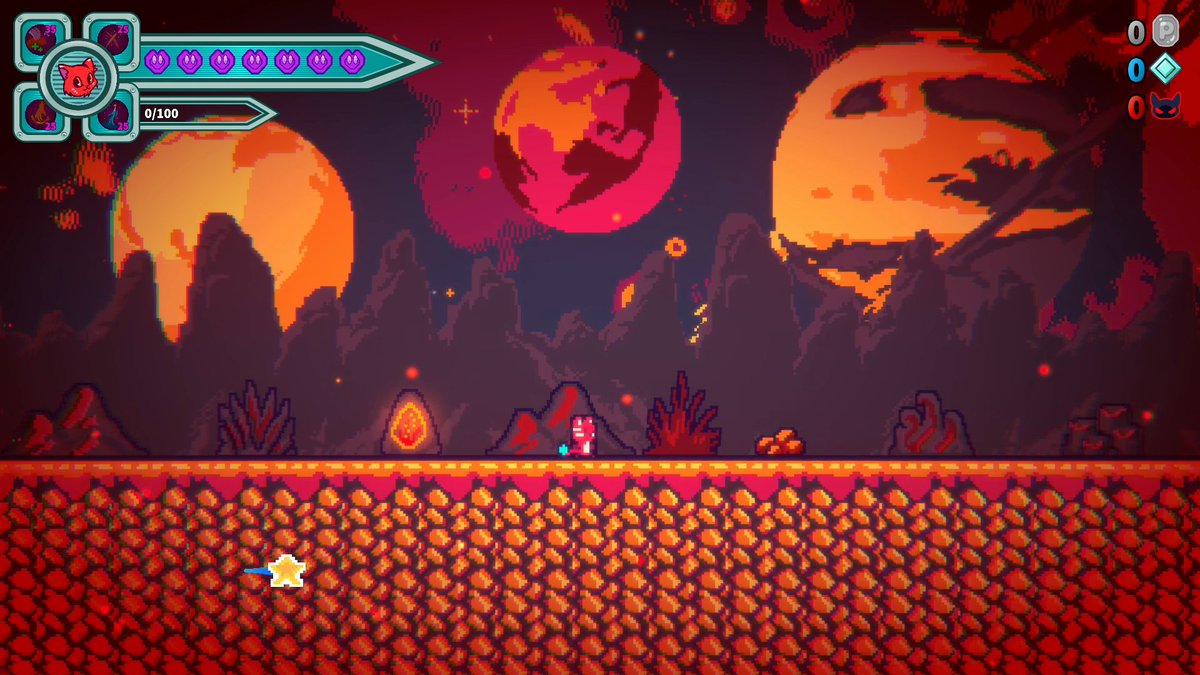 🎮 It's #ShowcaseThursday! 🎮

Check out this sneak peek of a new phase in Cat-Astrophy! 🚀 Watch the intense gameplay as you face new challenges and chaotic mechanics in a stunning pixel art world. 😸💥

👉 store.steampowered.com/app/3059040/Ca…

#Roguelike #IndieDev #PixelArt