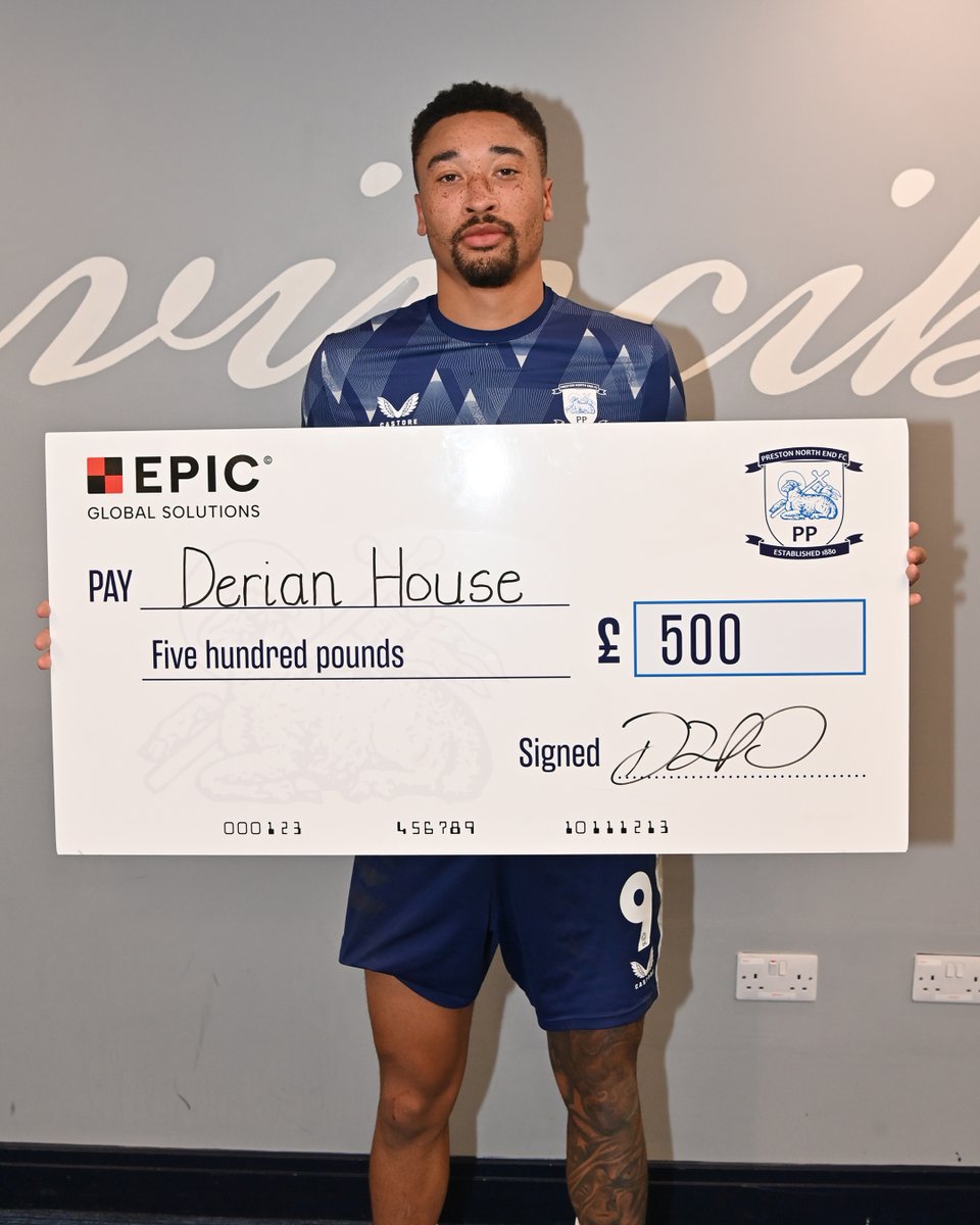 Unrelenting up top. 🔋

Daniel Jebbison was named as tonight's <a href="/epicpgc/">EPIC Global Solutions</a> Man of the Match. 🌟

#pnefc | <a href="/DerianHouse/">Derian House Children's Hospice</a>