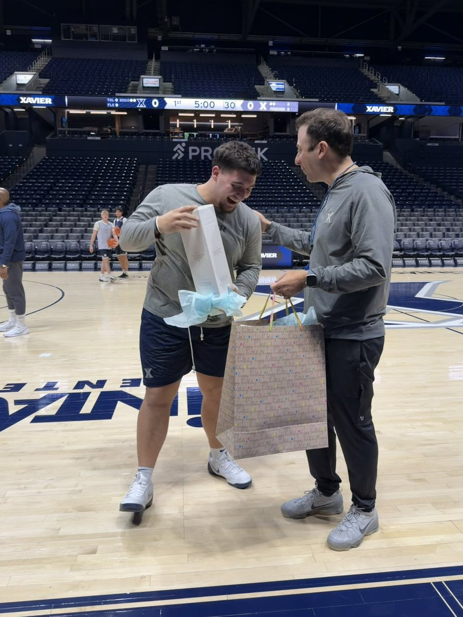 XUCoachPitino's tweet image. Happy 21st birthday to our guy Tank.  One of the best managers in the country.  Don’t drink the whole bottle of clase azul tonight!