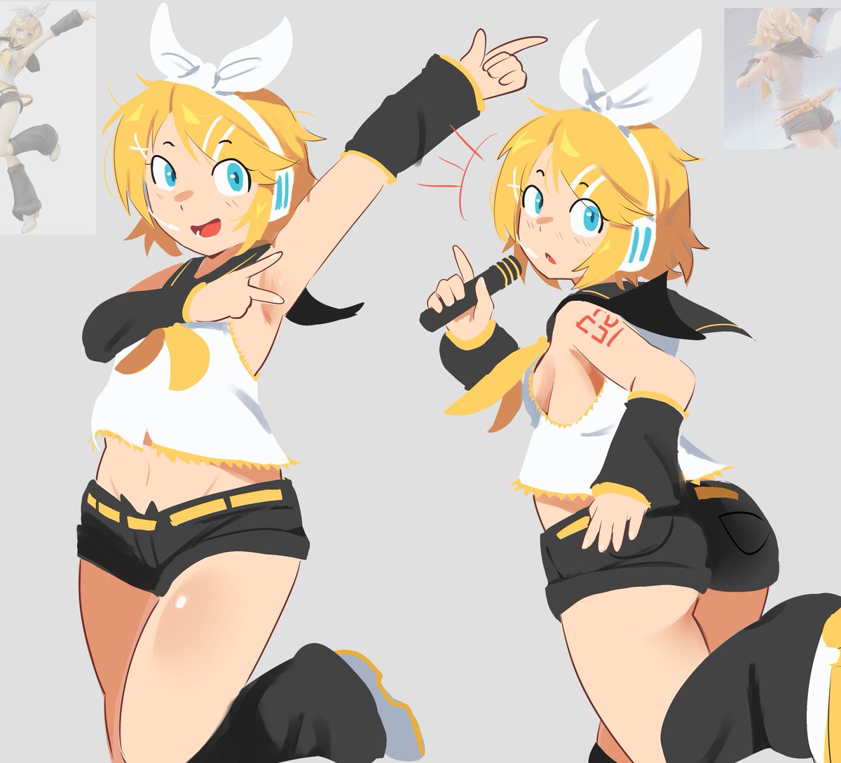 abstractsama's tweet image. absolutely normal rin doodles i drew for no specific reason
