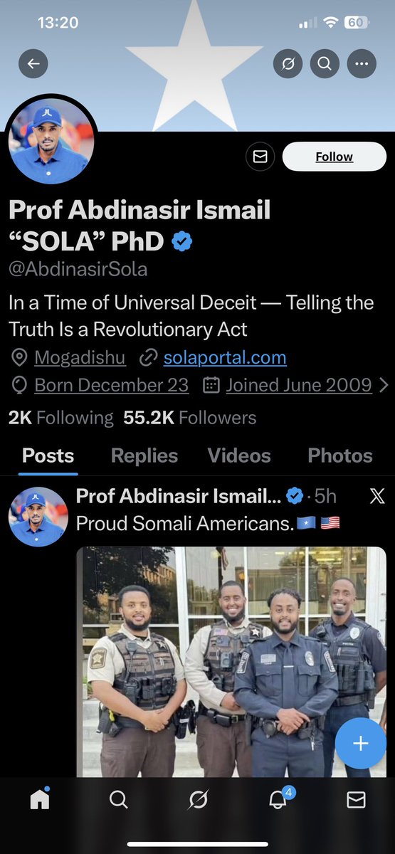 FedUp_Patriot76's tweet image. Here’s another asshole commenting Somalians in the US, says he’s in Mogadishu but sitting in the UK. #clickbait #fuckthealgorithm