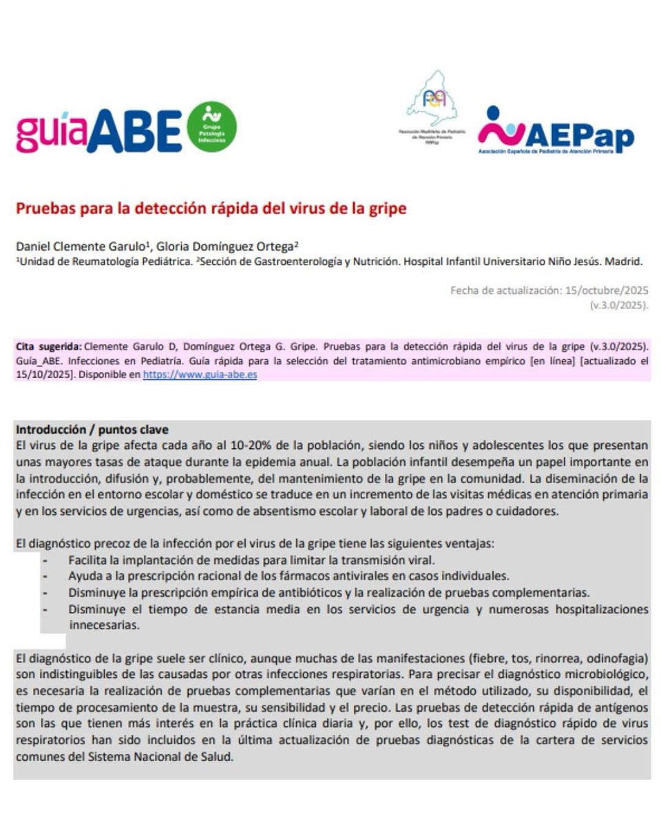 aepap's tweet image. 📖 Guía ABE - 𝐏𝐫𝐮𝐞𝐛𝐚𝐬 𝐩𝐚𝐫𝐚 𝐥𝐚 𝐝𝐞𝐭𝐞𝐜𝐜𝐢𝐨́𝐧 𝐫𝐚́𝐩𝐢𝐝𝐚 𝐝𝐞𝐥 𝐯𝐢𝐫𝐮𝐬 𝐝𝐞 𝐥𝐚 𝐠𝐫𝐢𝐩𝐞 

@GPI_AEPap @Guia_ABE 

guia-abe.es/anexos-gripe-p…