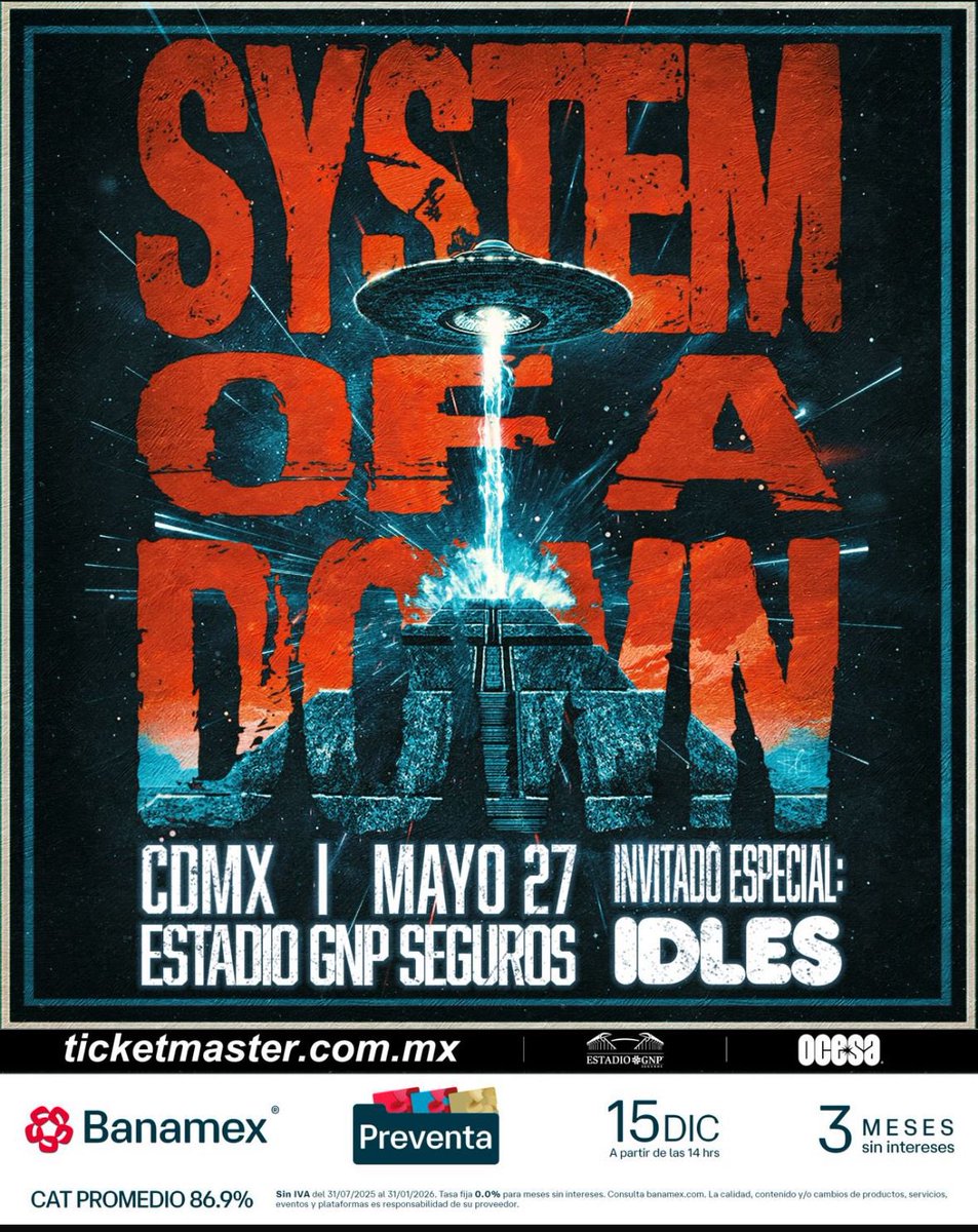 korno's tweet photo. SYSTEM OF A DOWN EN MÉXICO 💥 https://t.co/K7eT8ESmNr