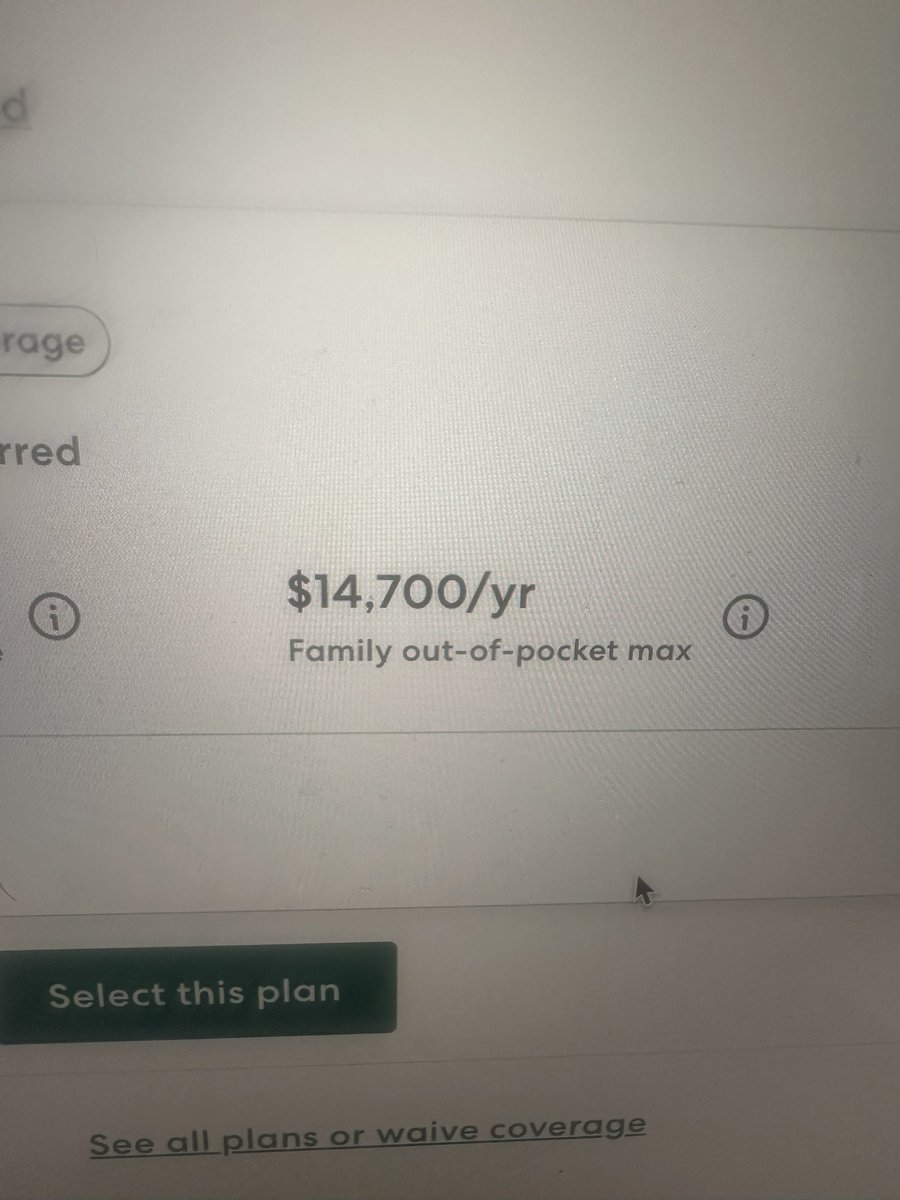 This is supposed to be good healthcare… plus it’s 1600 a month.