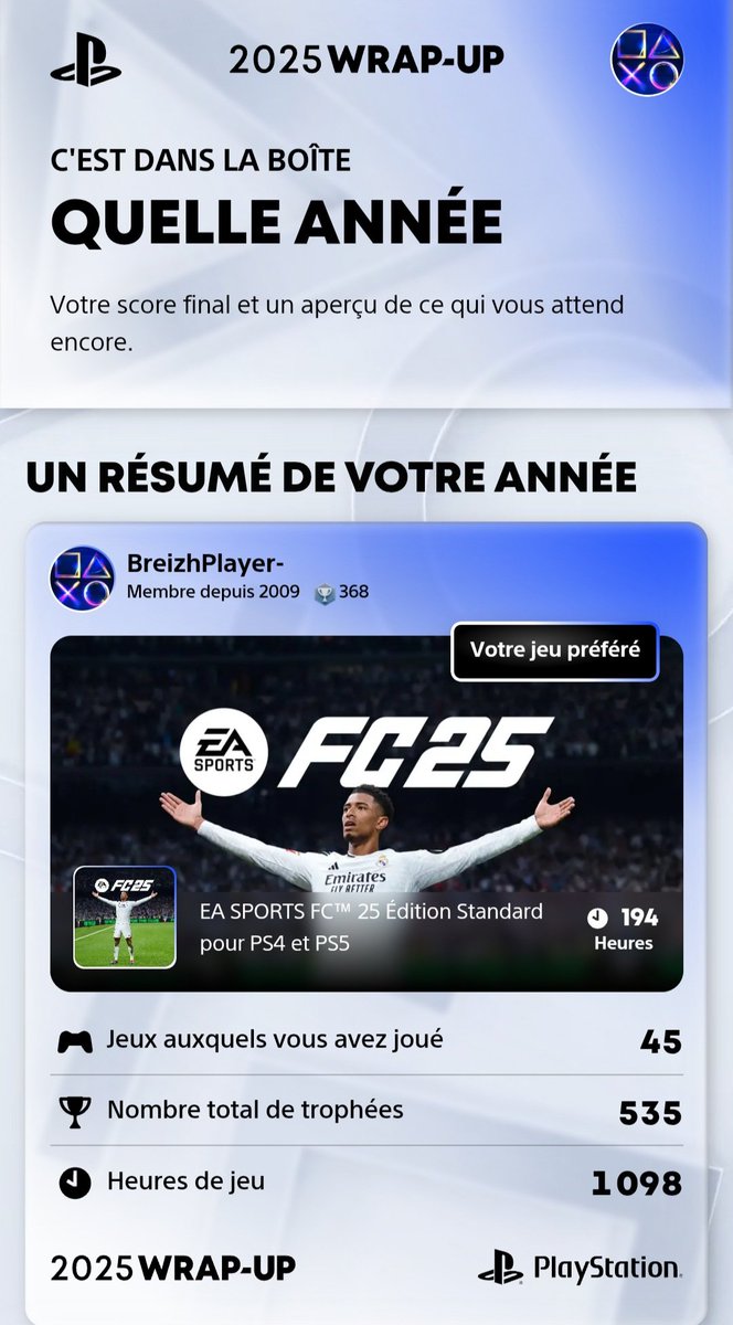 BooFIFA's tweet image. Une belle année de gameur 😅