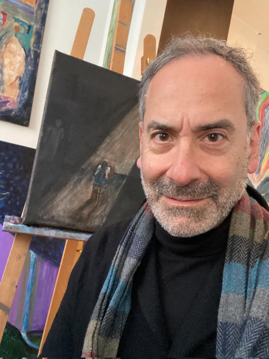 EthanFreemanfan's tweet photo. German fans can hear a brand new interview with Ethan Freeman on the website of Radio Aktiv https://t.co/lfh7gB5OT7
In the interview Ethan talks about musical Die Päpstin and his new fundraiser for the Woman's Shelter in Hamlin, for which he created the painting in the picture https://t.co/OApU08gsRq