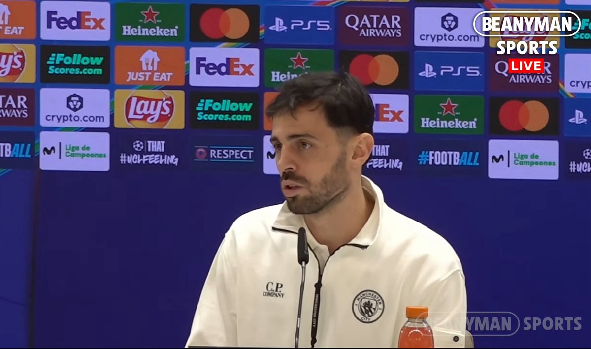 🚨🚨🚨🚨🚨🚨🗣️ بيرناردو سيلفا:

أنا مقتنع بـأن الفريق مستعد وجاهز تمامًا لكي يلعب مباراة رائعة غدًا وتحقيق الفوز؛ نحن جاهزين.