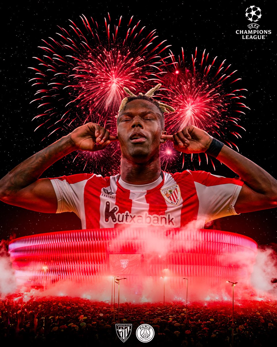 defensaDeHierro's tweet photo. Katedrala bueltan da. 🦁🔥

#AthleticClub #SanMames #UCL https://t.co/6cyqhtyGVD