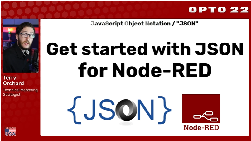 opto22's tweet image. #TechTipTuesday video - Getting started with JSON for Node-RED: op22.co/4rNh0dO #JSON #NodeRED